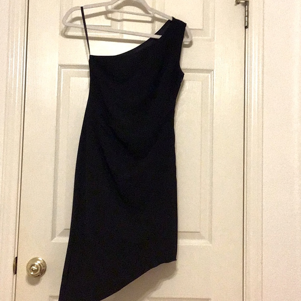 White House black market one shoulder dress